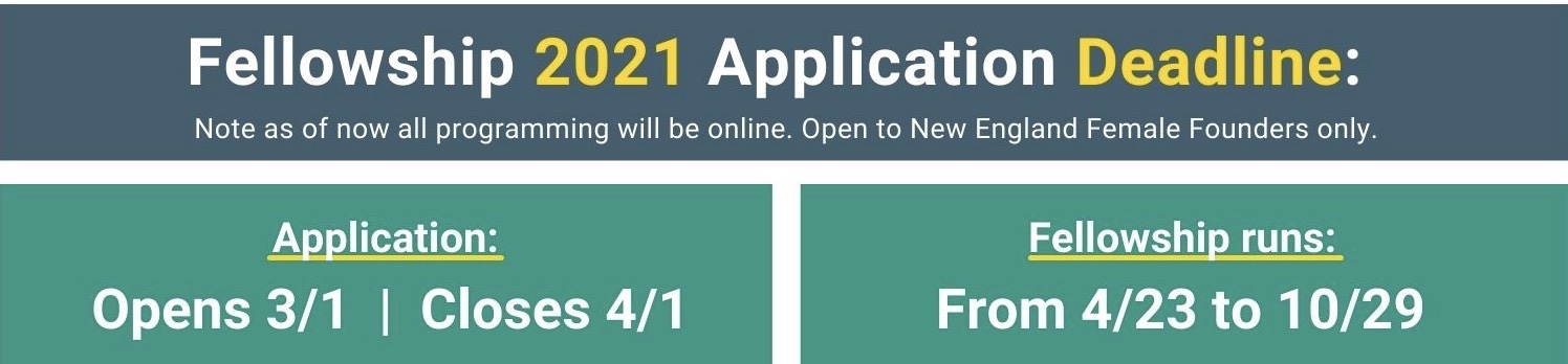 Fellowship female founders deadline
